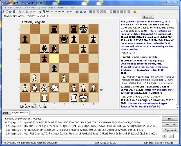 Nimzo_2023 Chess GUI screenshot
